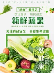 新鲜蔬果活动海报