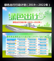 贯彻落实绿色出行行动计划宣传栏