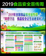 2019食品安全宣传周绿色展板