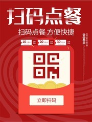 扫码点餐餐厅宣传海报图片
