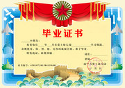 小朋友毕业证书模板