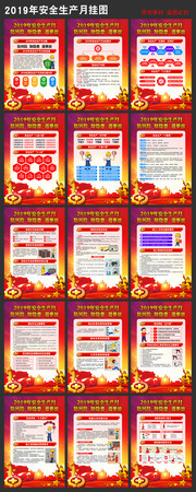 2019安全生产月知识大全挂图