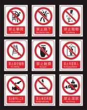 安全标识禁止提示图片