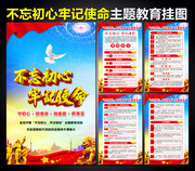 不忘初心牢记使命宣教挂图