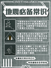 地震救灾常识海报设计