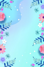 手绘花朵插画背景图片素材