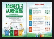 小清新垃圾分类从我做起环保宣传单