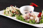 笔管鱼双吃海鲜菜品图片素材