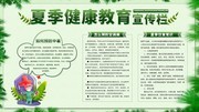 绿色夏季健康教育宣传栏图片