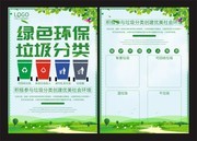 绿色环保垃圾分类宣传单页图片