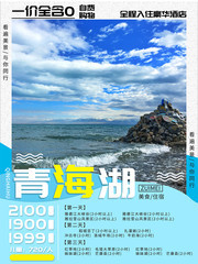 美丽青海湖旅游海报