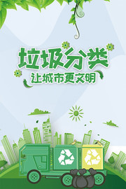 绿色公益垃圾分类海报