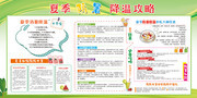 夏季防暑降温健康展板图片素材