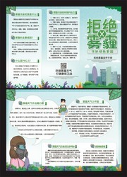 拒绝雾霾公益三折页