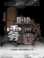 拒绝雾霾公益海报图片