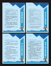 蓝色安全生产管理制度牌挂图