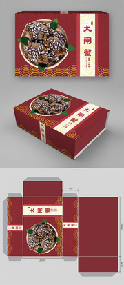 大闸蟹礼盒包装食品包装图片