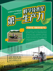 科技发展新农村主题海报
