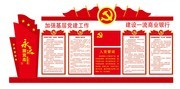 党建文化墙展板图片下载