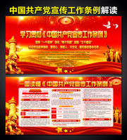 学习贯彻党的宣传工作条例展板