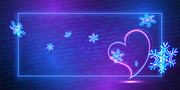 梦幻灯光雪花背景图片素材