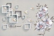 鸟语花香3D客厅背景墙