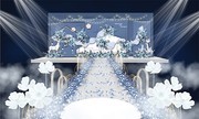 蓝白色民族风婚礼效果图