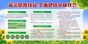 落实精准扶贫全面建成小康社会展板