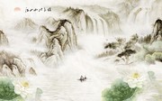 江山如此多娇壁画素材