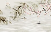 梅花鸟古风装饰画图片