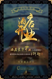 酒店开业宣传海报图片