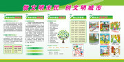 绿色做文明市民创文明城市展板