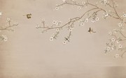 鸟语花香中式墙布设计图