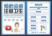 预防流感注意卫生宣传单