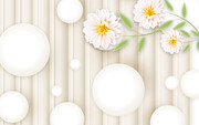 清新3D花朵背景墙图片