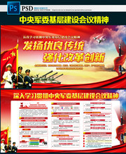 图解中央军委基层建设会议宣传栏