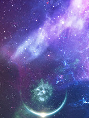 紫色星空背景素材