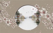 梅花唯美古风背景墙图片