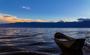 日落黄昏的海边风景图片