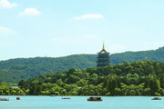杭州西湖雷峰塔风景图片素材