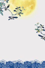 中国风桂花中秋背景图