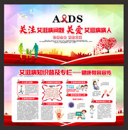关注艾滋病问题健康宣传栏图片