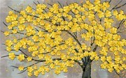 梅花发财树壁画图片素材