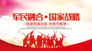 军民融合国家战略部队文化海报图片