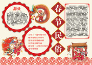 春节习俗手抄报模板下载