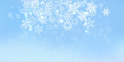 冬天蓝色浪漫雪花背景