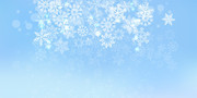 冬季冬天蓝色浪漫雪花背景