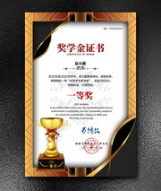 荣誉证书奖学金证书设计