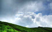 山顶草地风景图片素材