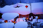 雪乡夜景图片